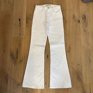 Joe's Jeans Women's High-Rise White Flare Leg Jeans Size 28
